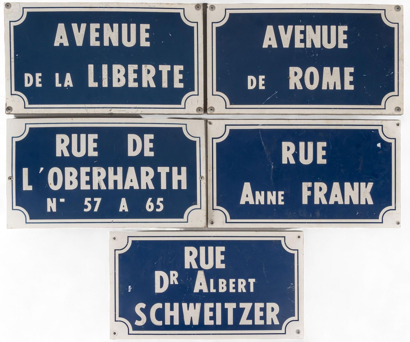 Collection of (5) French Road Sign Reproductions (1 of 4)
