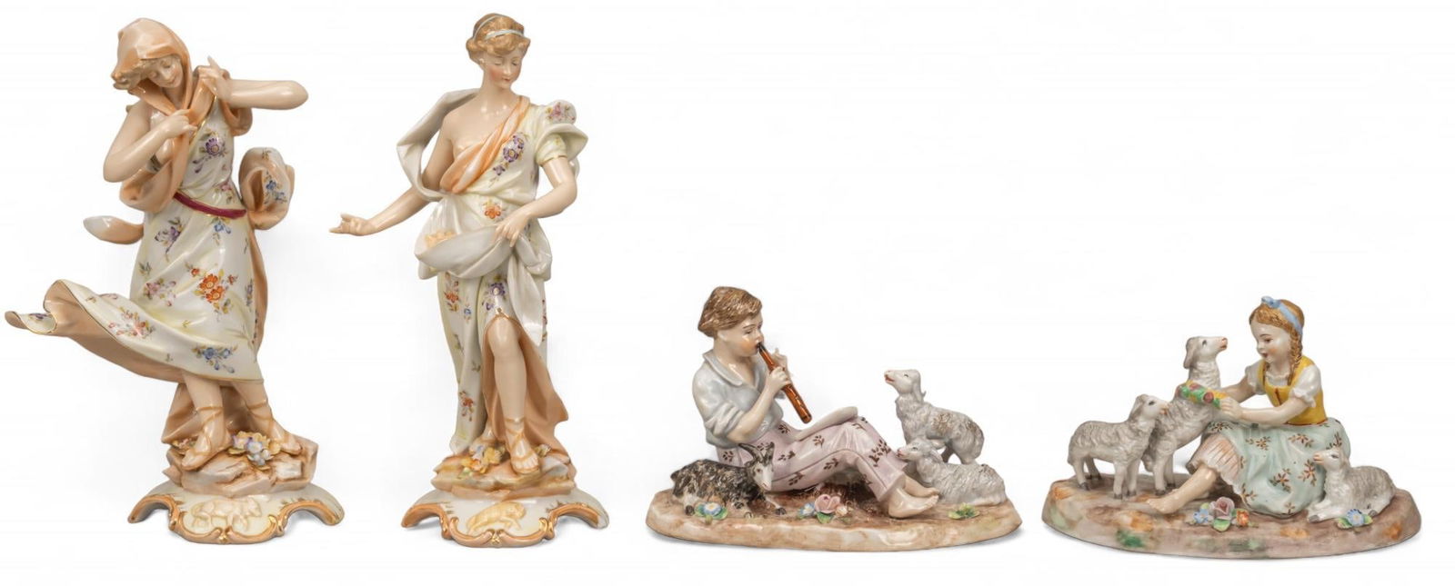Collection of (4) German Porcelain Figures (1 of 9)