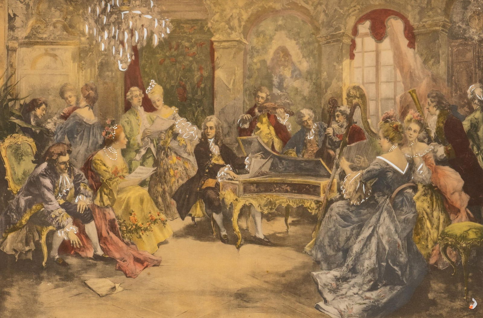 Hand-Colored Victorian Aquatint (1 of 3)