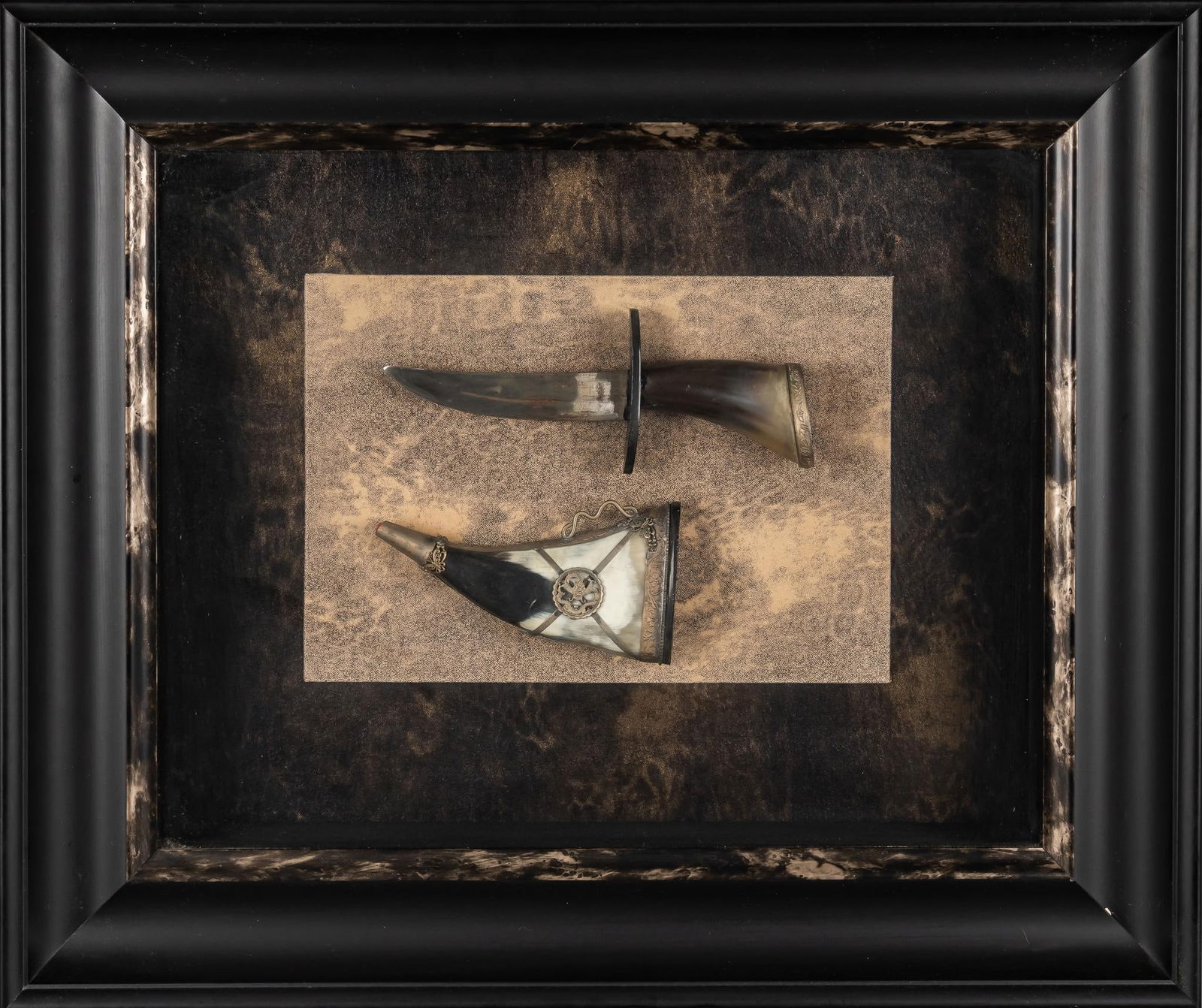 Framed Chinese Horn Dagger (1 of 5)