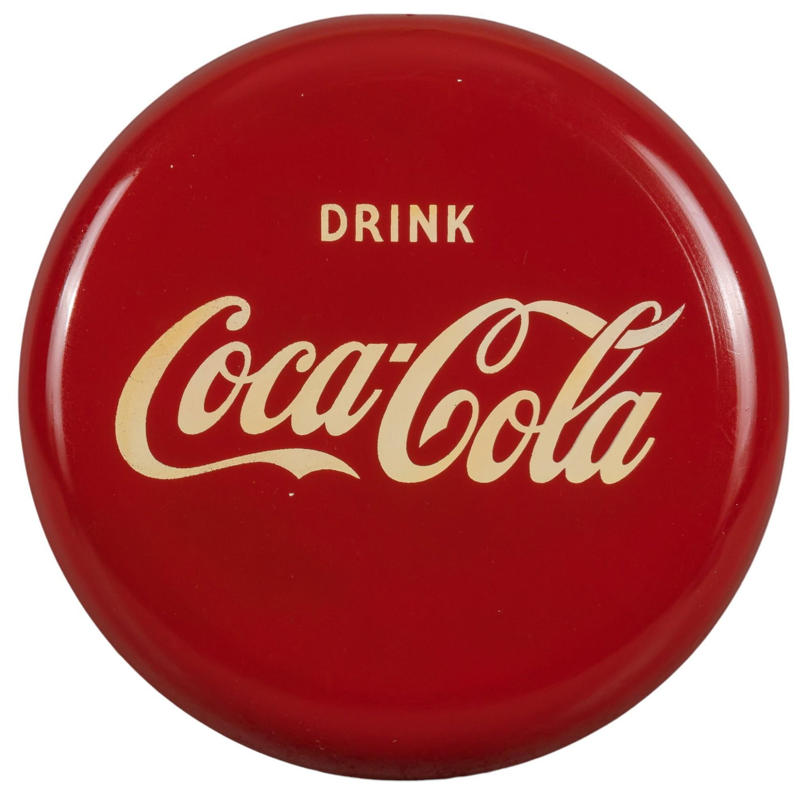 Vintage Coca-Cola Button Sign (1 of 3)