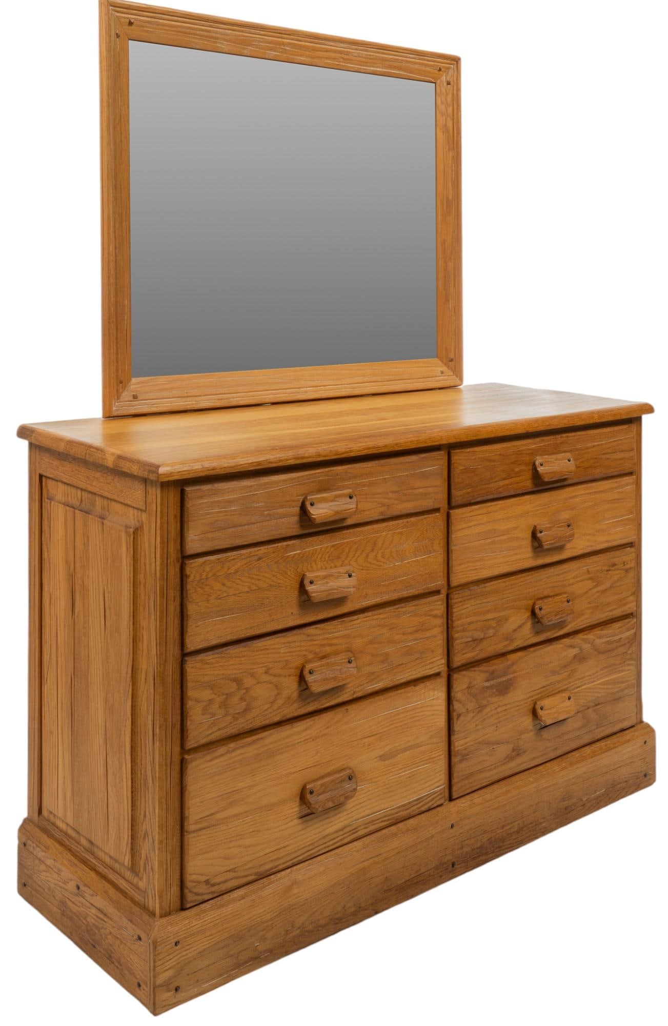 A. Brandt Ranch Oak Dresser with Mirror (1 of 10)