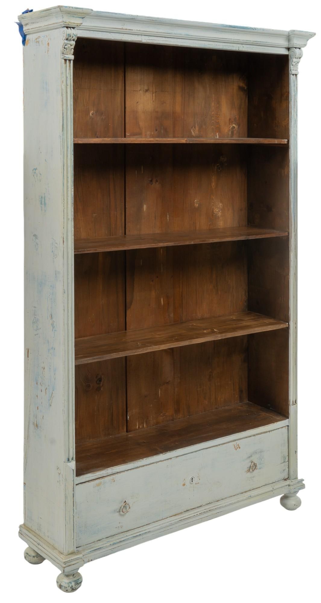 Painted Wooden Bookshelf (1 of 5)