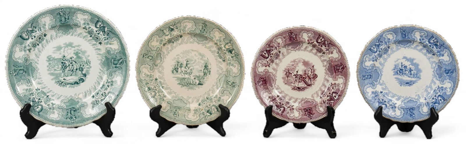 (4) Staffordshire (ENG) Texian Campaigne Plates (1 of 11)