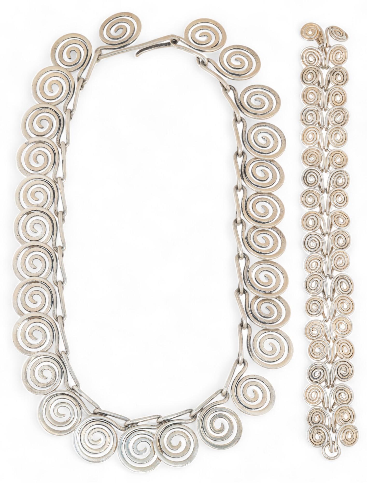 Sterling Silver Necklace and Bracelet Set (1 of 5)