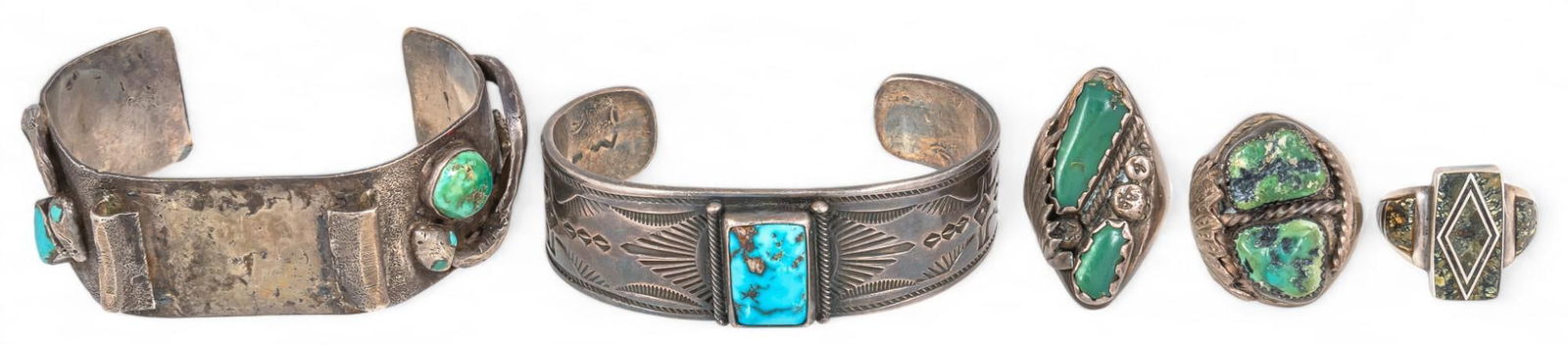 Collection of (5) Sterling Silver Rings and Cuffs (1 of 10)