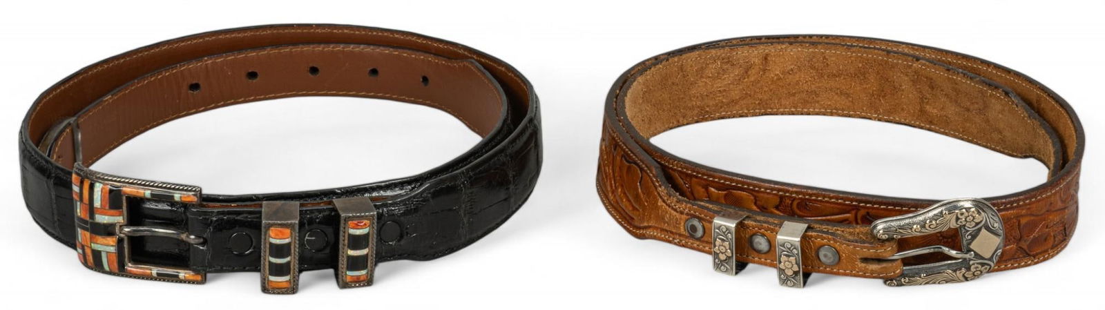 Pair of Sterling Silver Buckle Belts (1 of 14)