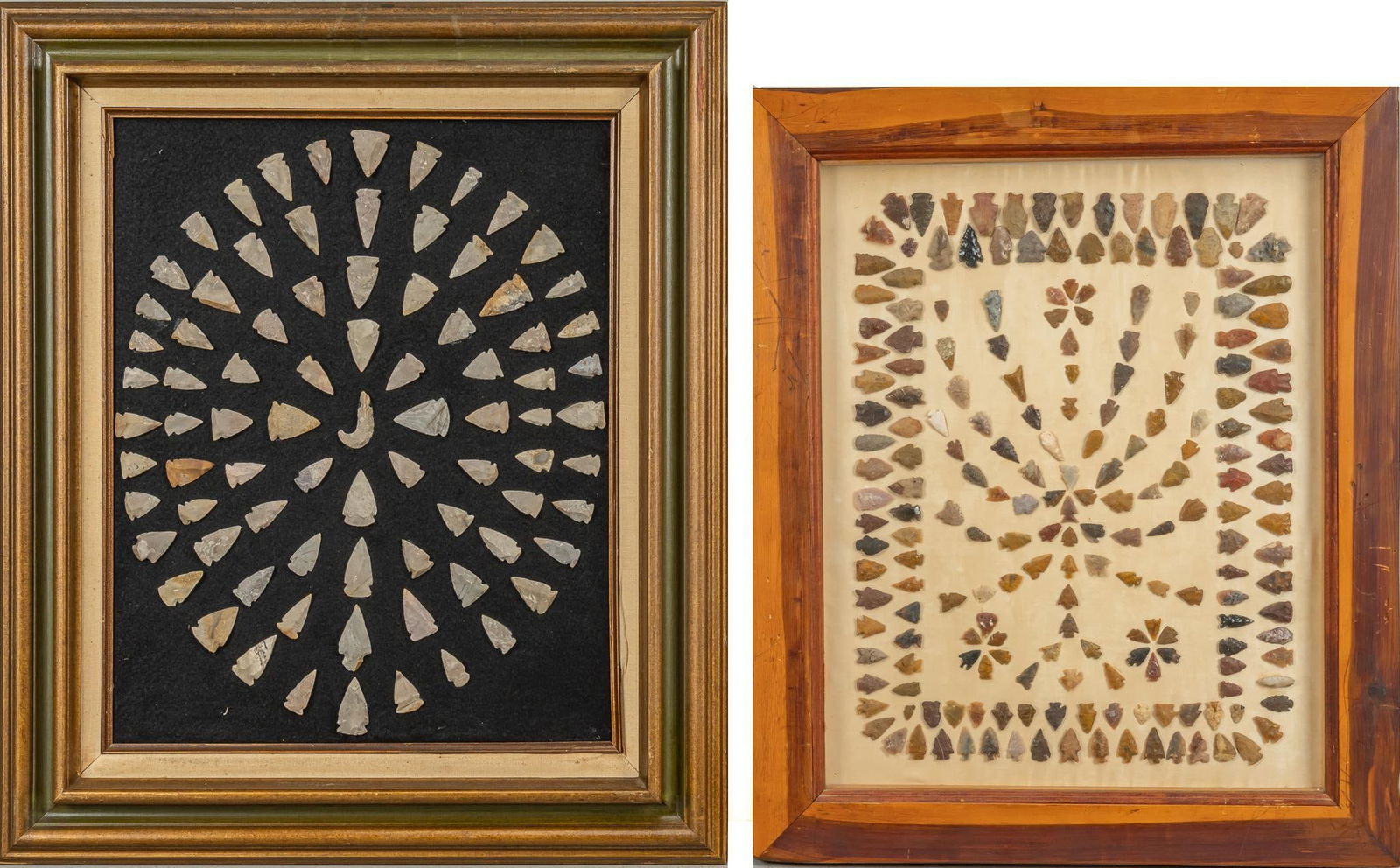 (2) Framed Collections of Projectile Points (1 of 9)