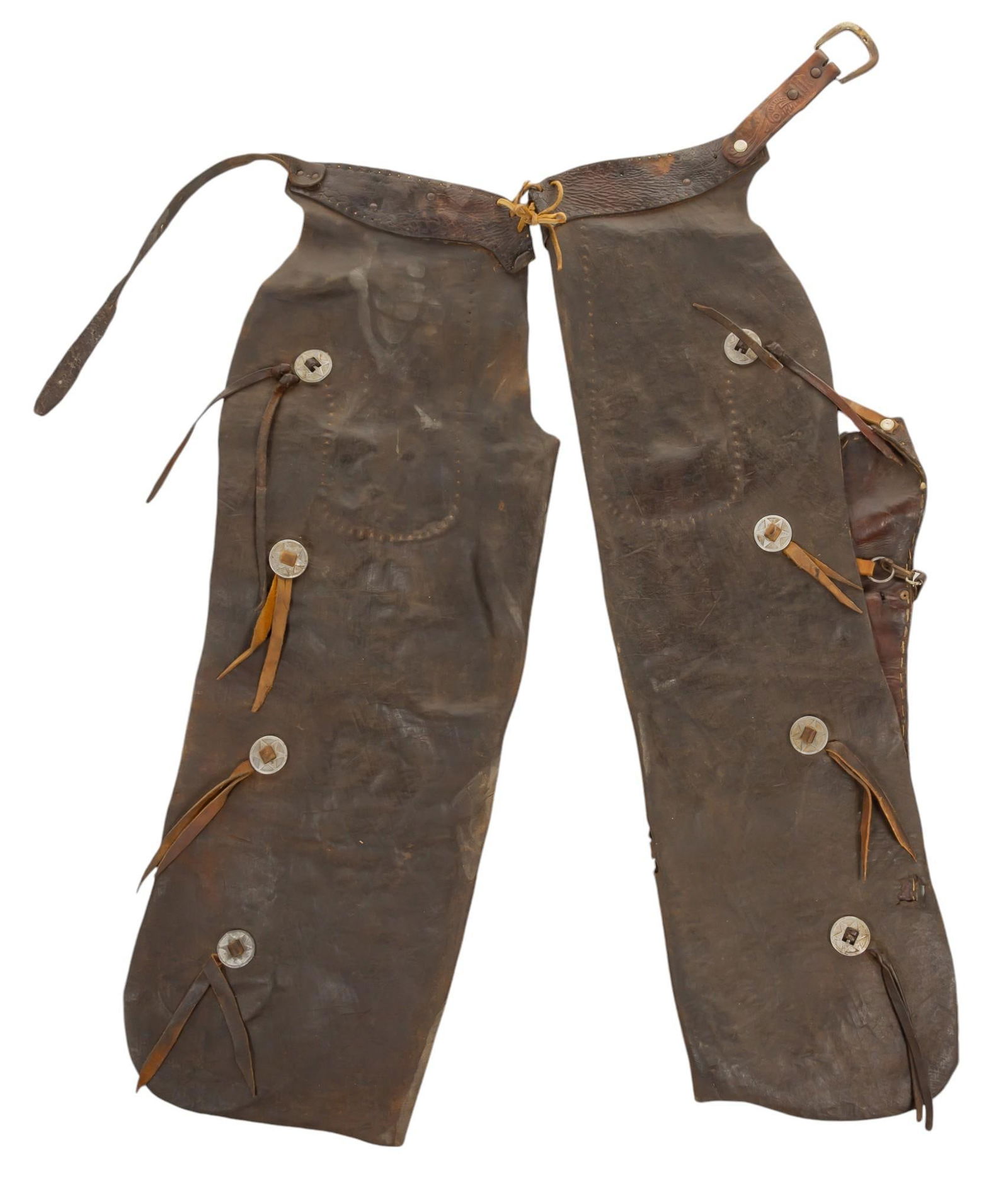 Antique Texas Leather Bat Wing Chaps (1 of 8)