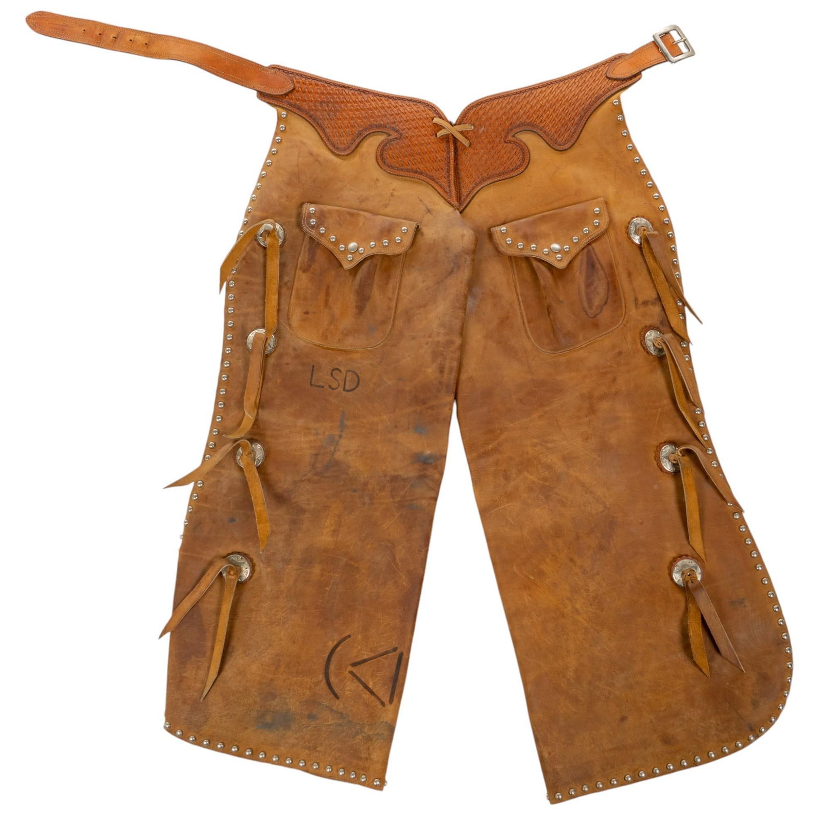 Studded Leather Bat Wing Chaps (1 of 7)