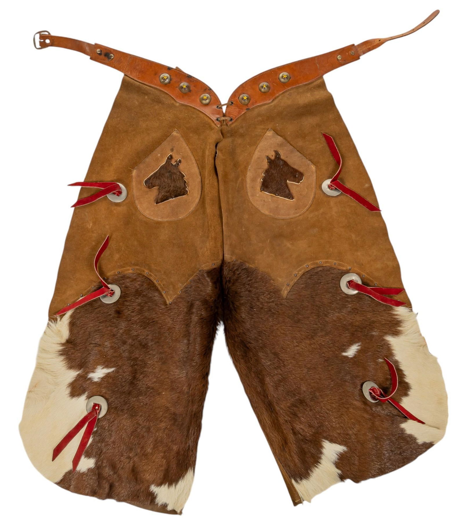 Bat Wing Cowhide Children's Chaps (1 of 7)