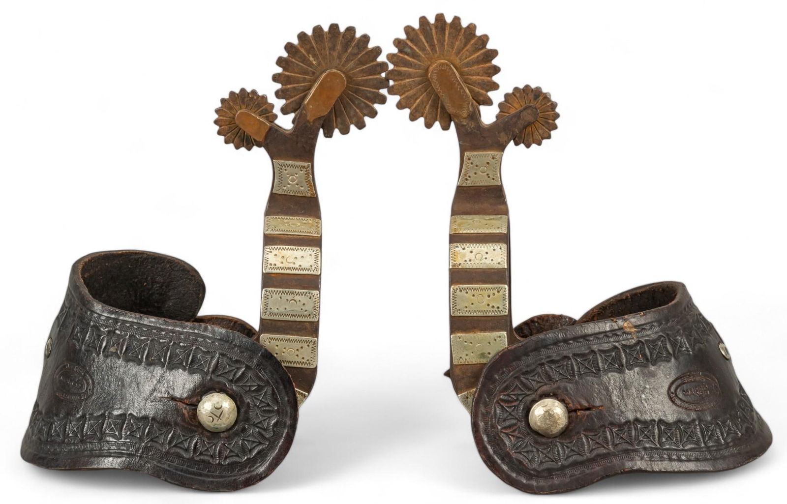 Pair of Modern Tom Mix Style Double Rowel Spurs (1 of 9)