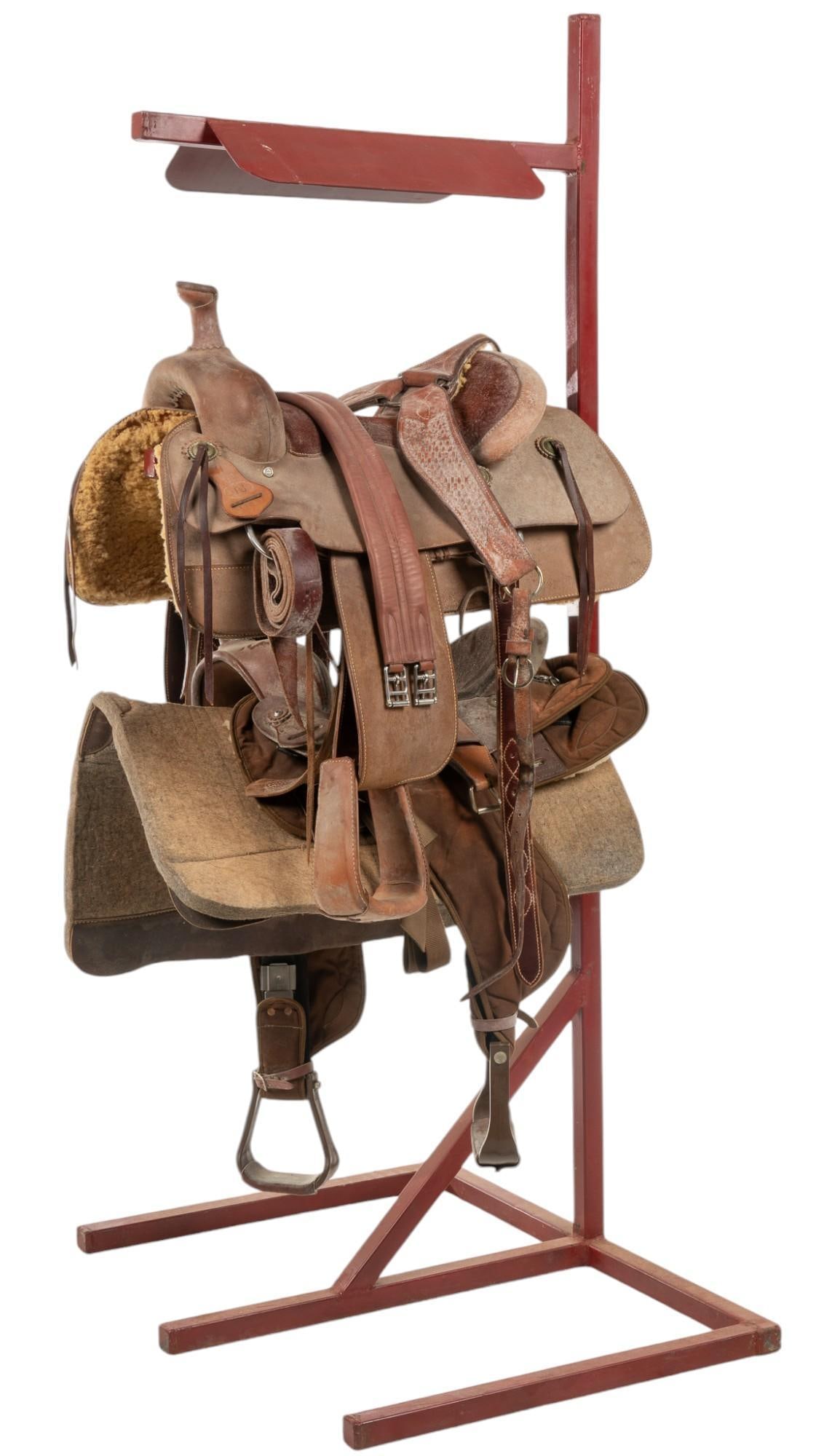 Pair of Horse Saddles and Stand (1 of 8)
