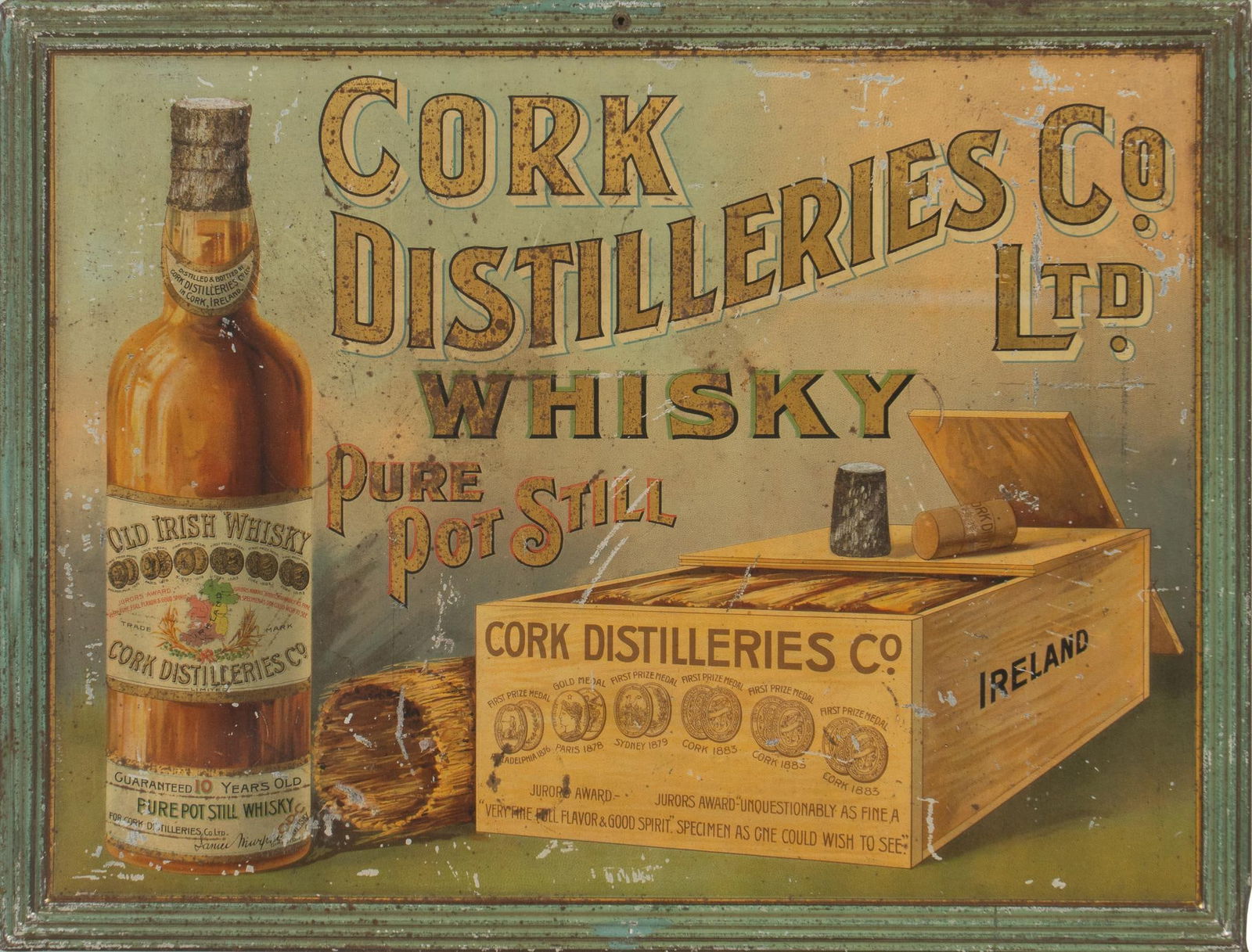 Cork Disilleries Co. Painted Metal Sign (1 of 3)