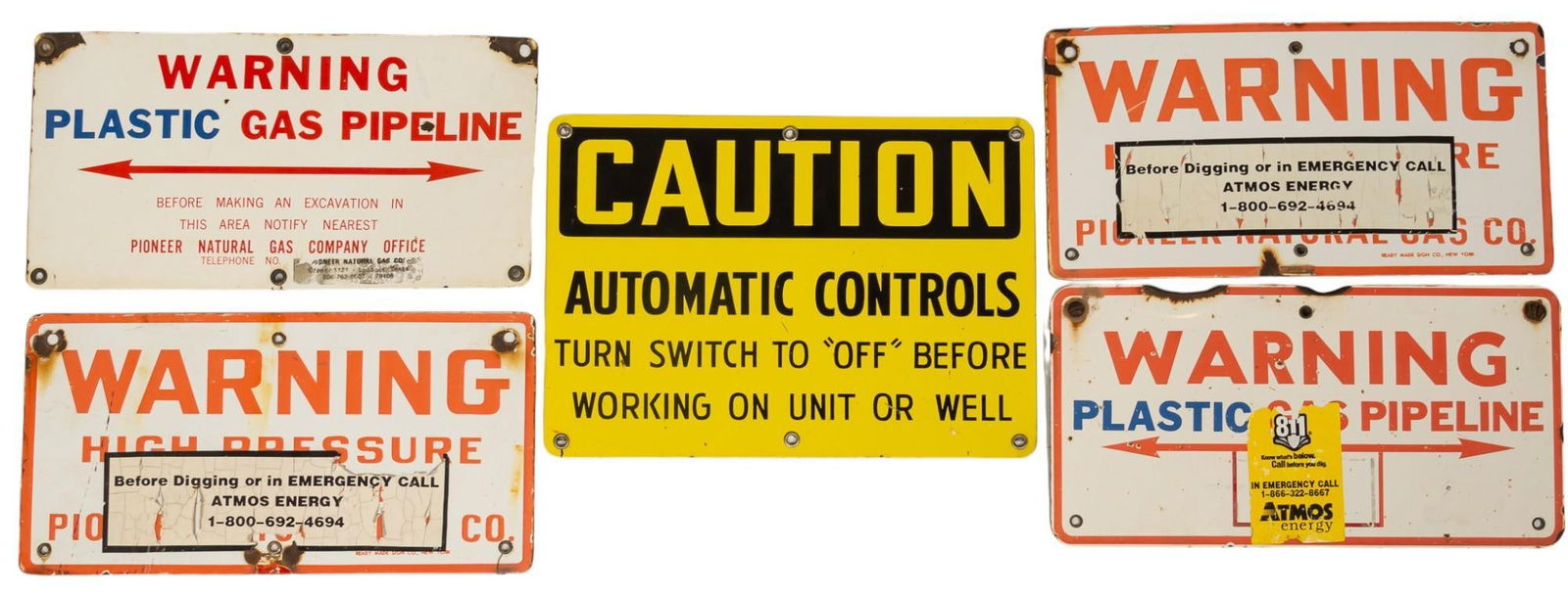 Set of (5) Caution Signs (1 of 7)