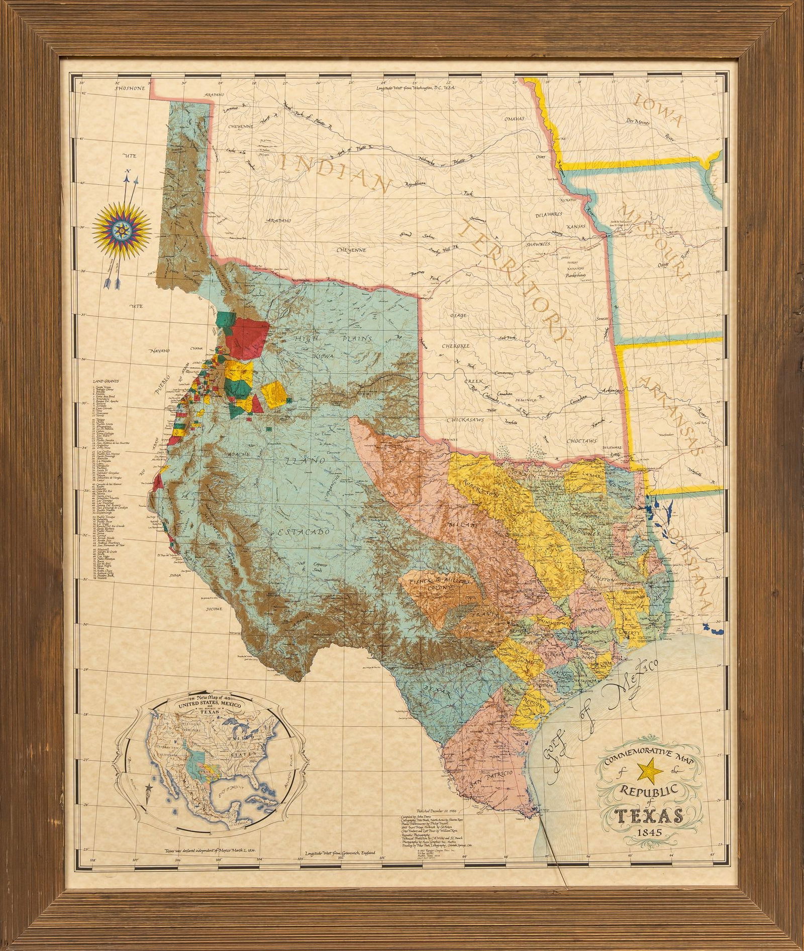 1845 Commemorative Map of Texas (1 of 7)