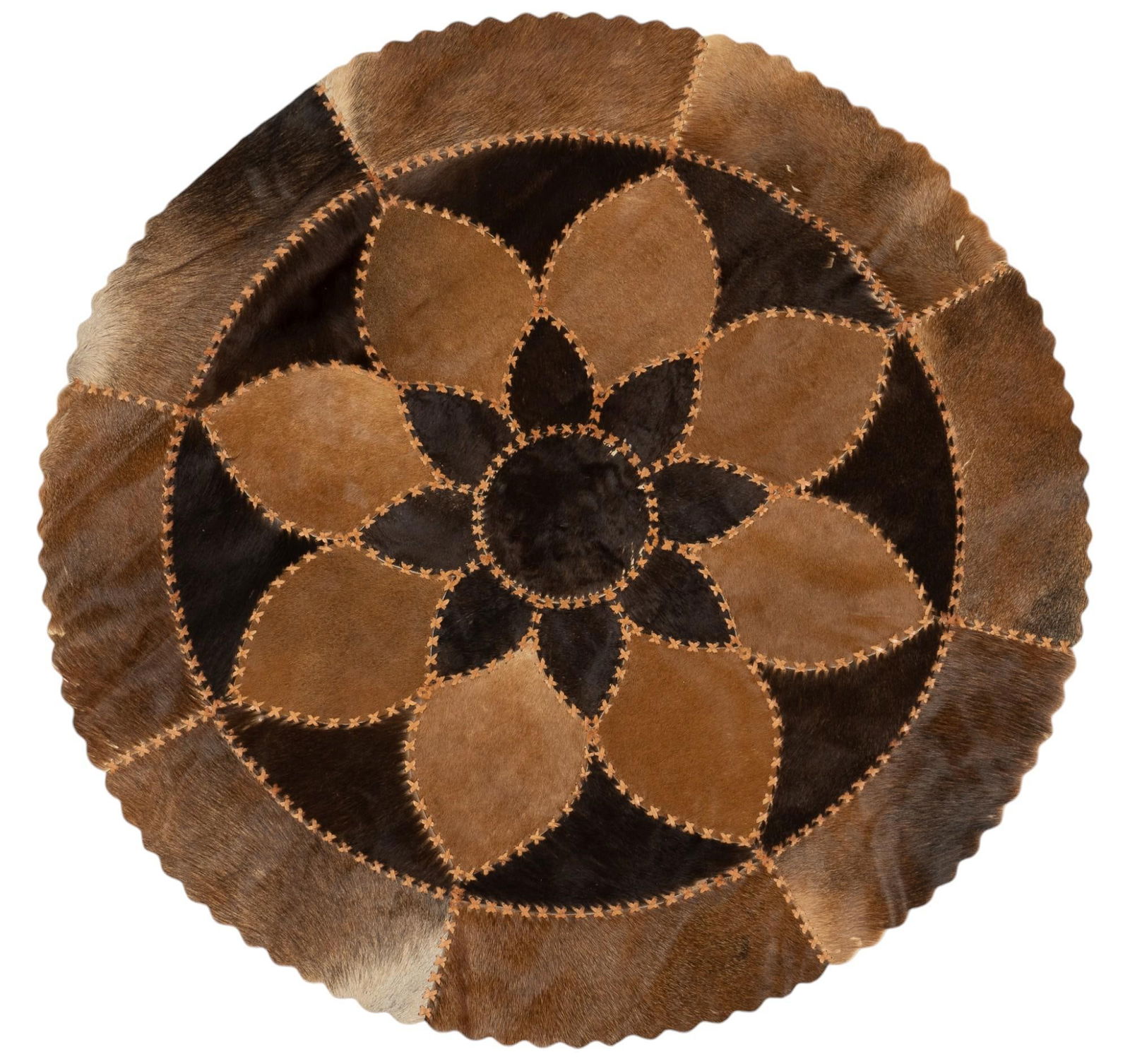 Ranch Style Stitched Hide Rug (1 of 3)