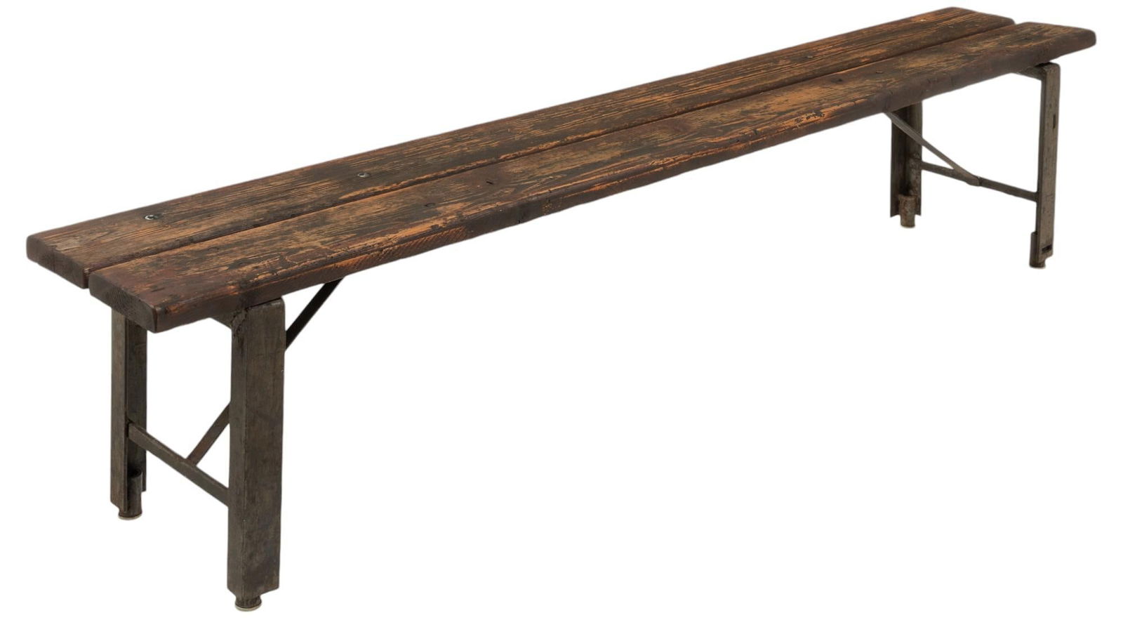 Long Rustic Wooden Bench (1 of 5)