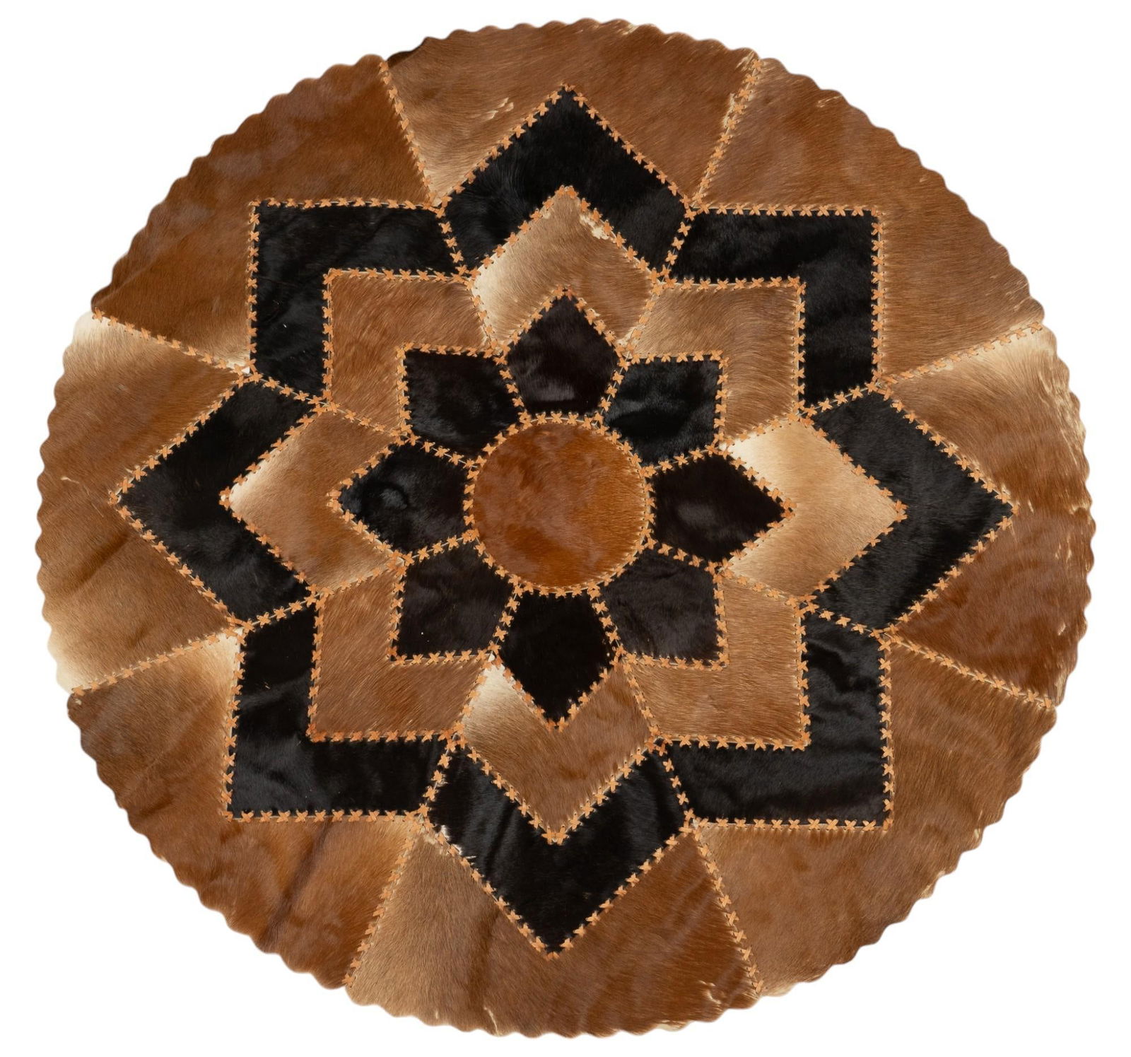 Ranch Style Stitched Hide Rug (1 of 3)