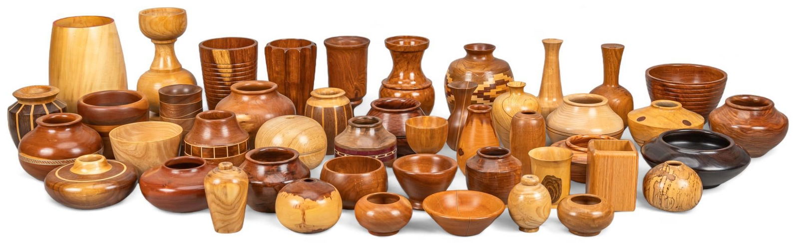 Large Collection of Texas-Made Wooden Bowls (1 of 12)