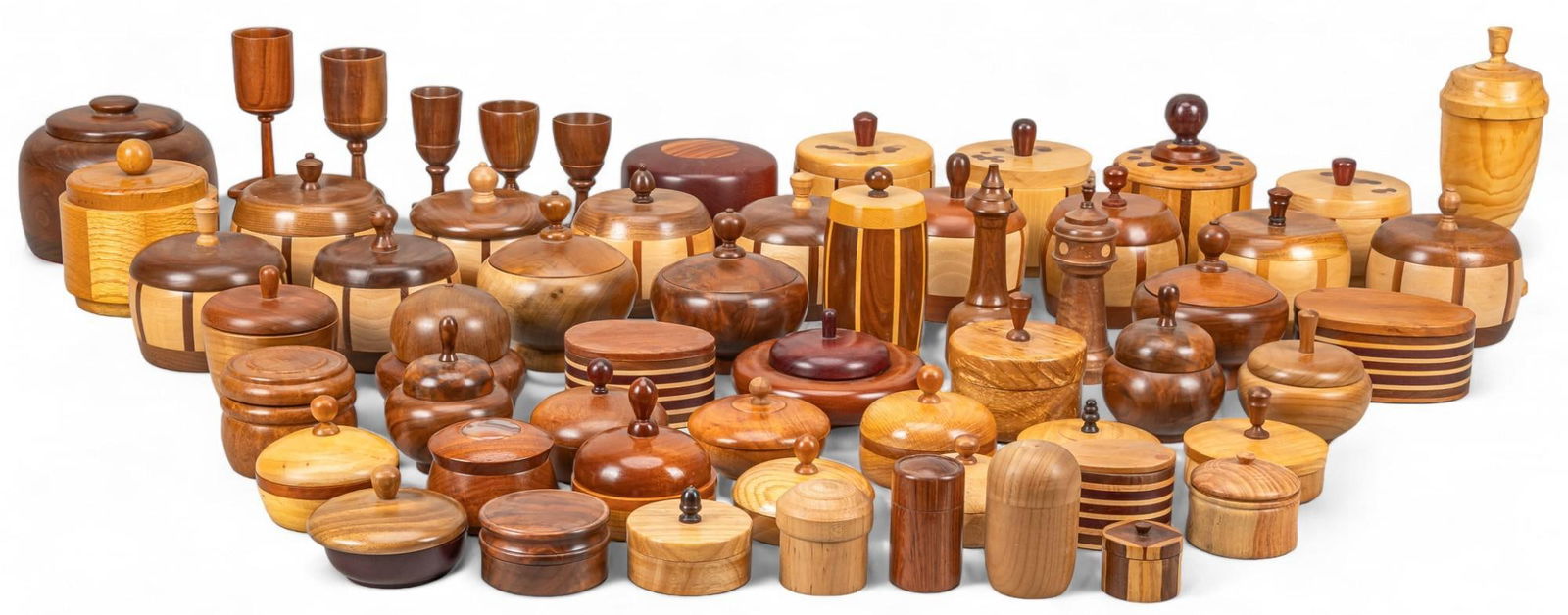 Large Collection of Texas-Made Wooden Bowls (1 of 10)