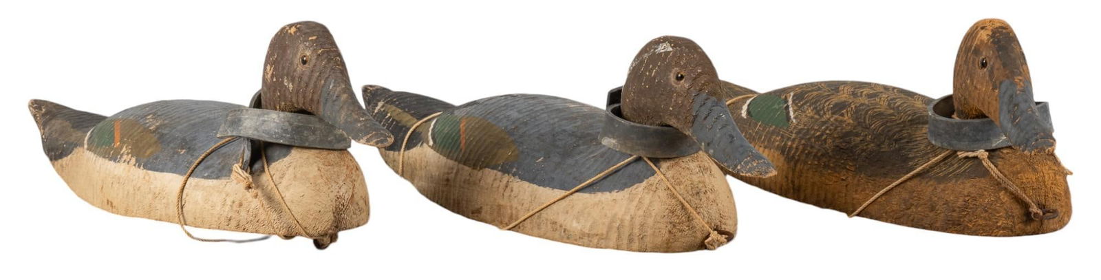 Set of (3) Vintage Wooden Duck Decoys (1 of 7)