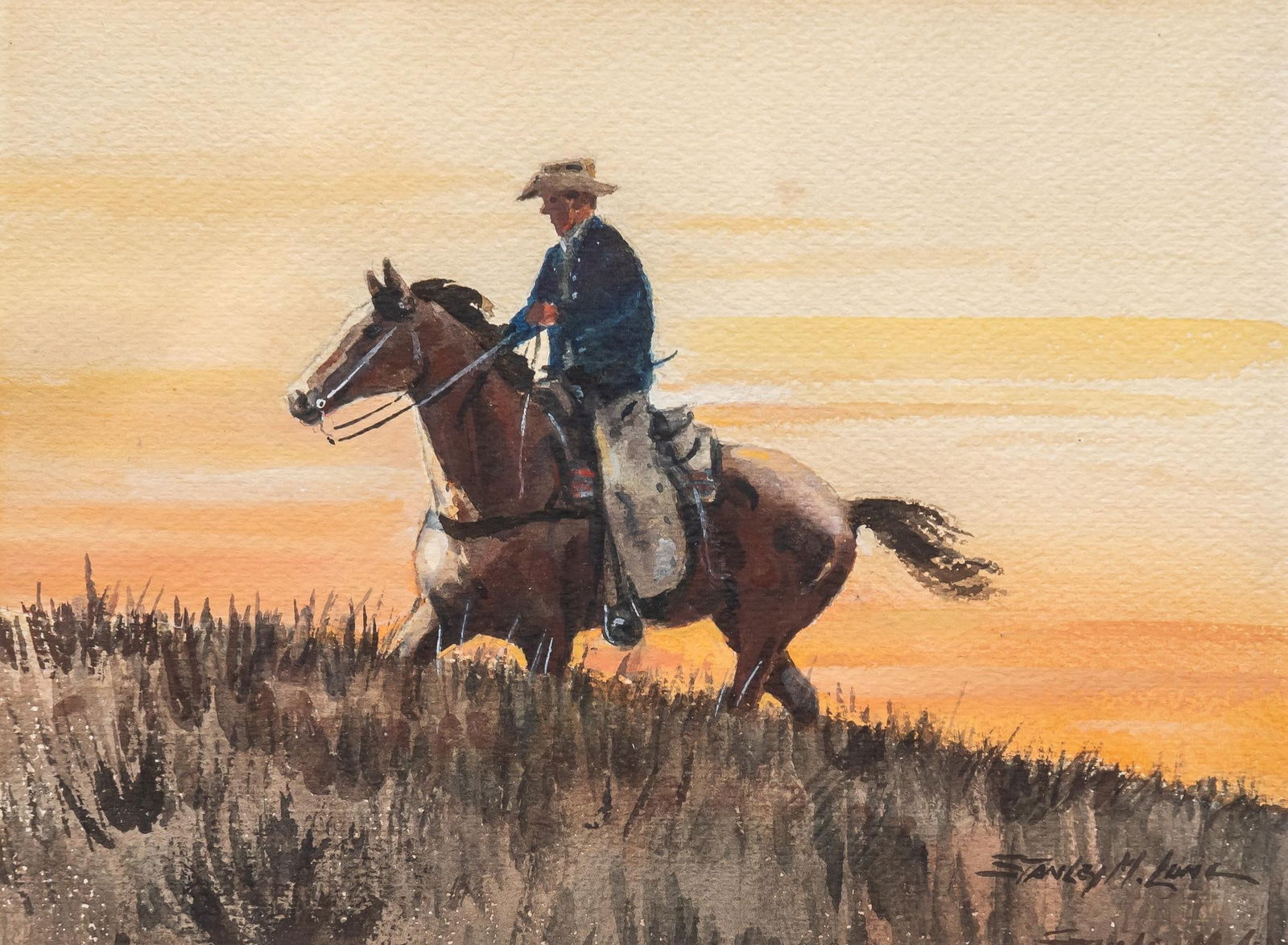 Stanley Long, "The Lone Rider at Sunset", 1968 (1 of 5)