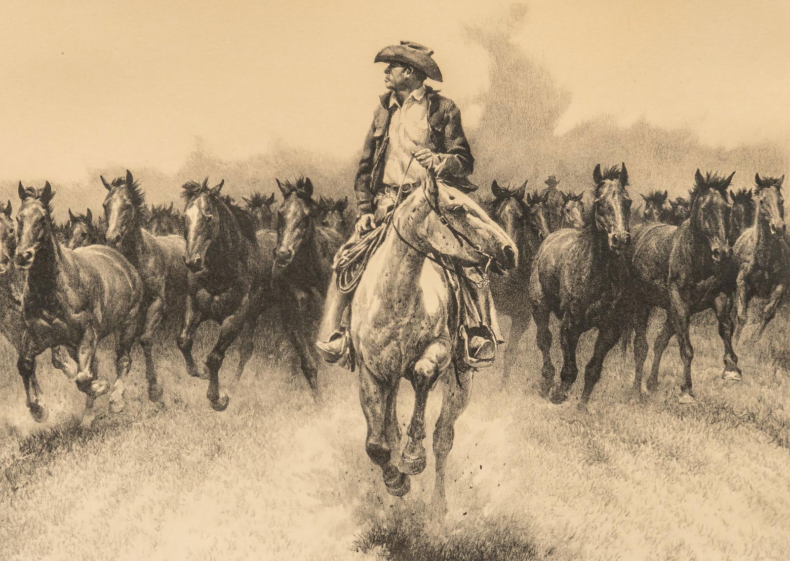 Tom Ryan, "Leading the Remuda", AP Litho (1 of 6)