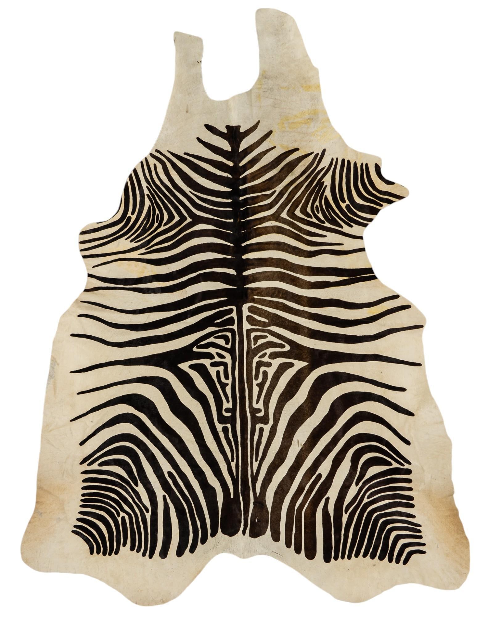 Zebra Print Cowhide Rug (1 of 3)