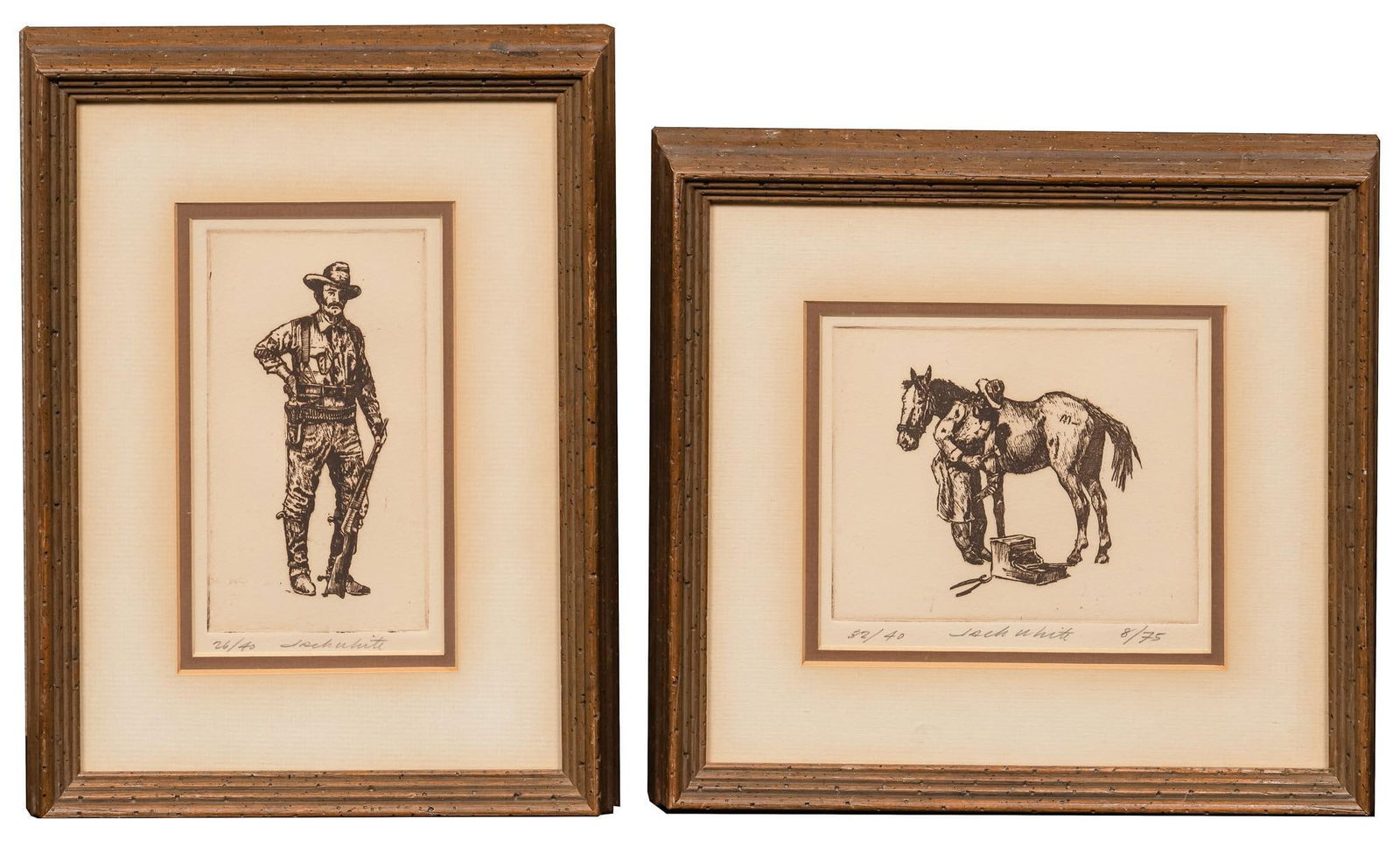 Jack White, (2) Western Etchings (1 of 8)