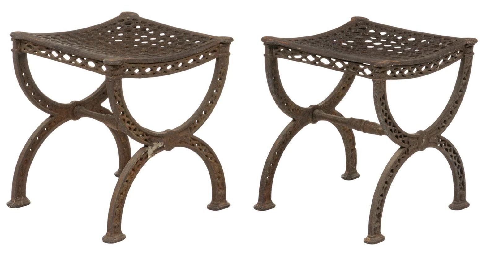 Pair of Cast Iron Garden Stools (1 of 7)