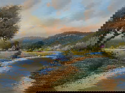 Larry Prellop, Bluebonnet Landscape: Larry Prellop (Texas, b. 1949), bluebonnet landscape, oil on canvas sight: 30 x 40 in., frame: 36.5 x 46.5 in. Provenance: A San Antonio, Texas collection Shipping available for this lot
