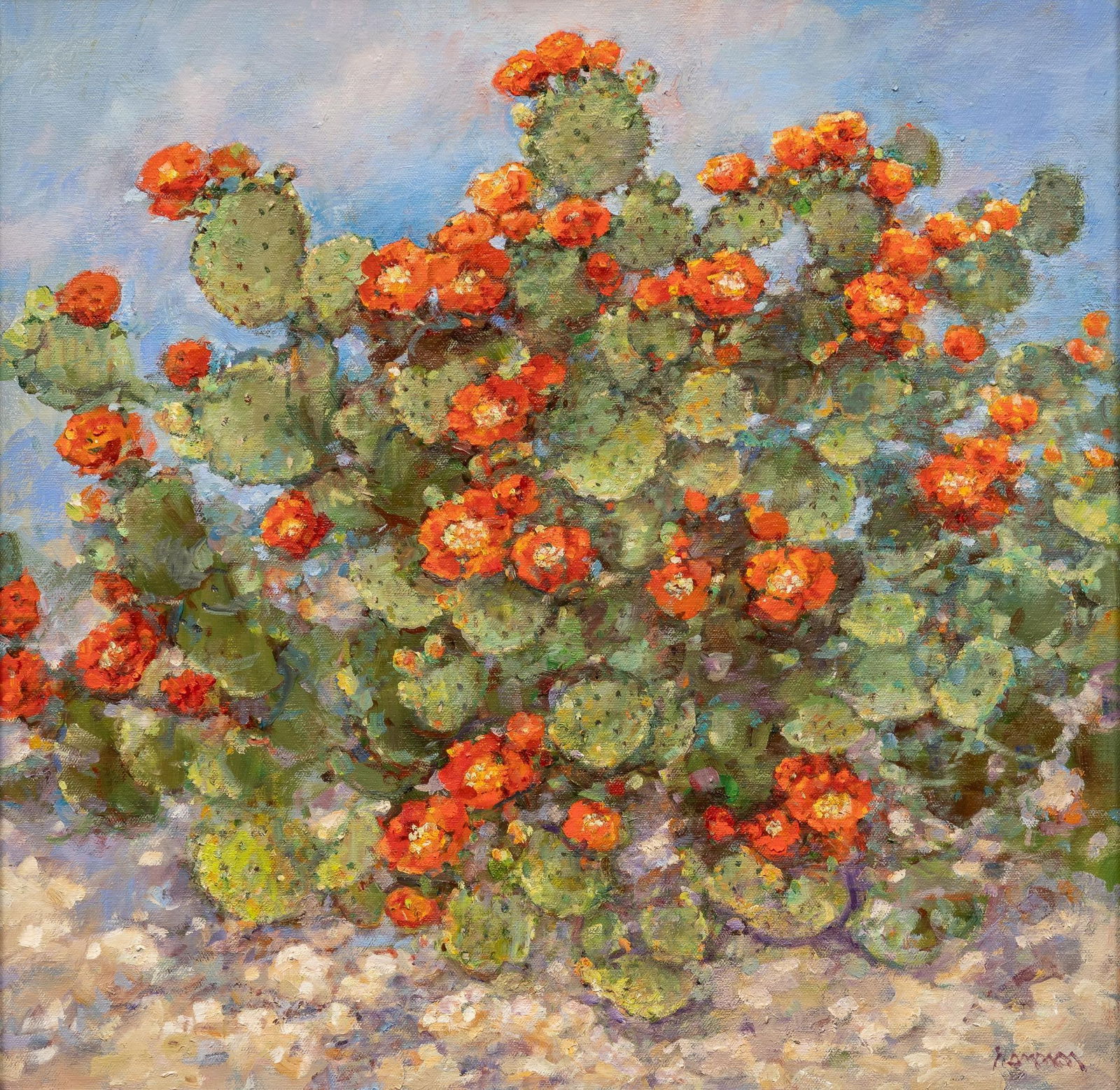 Robert Hamman, "Red Cactus in Bloom", 2024 (1 of 5)