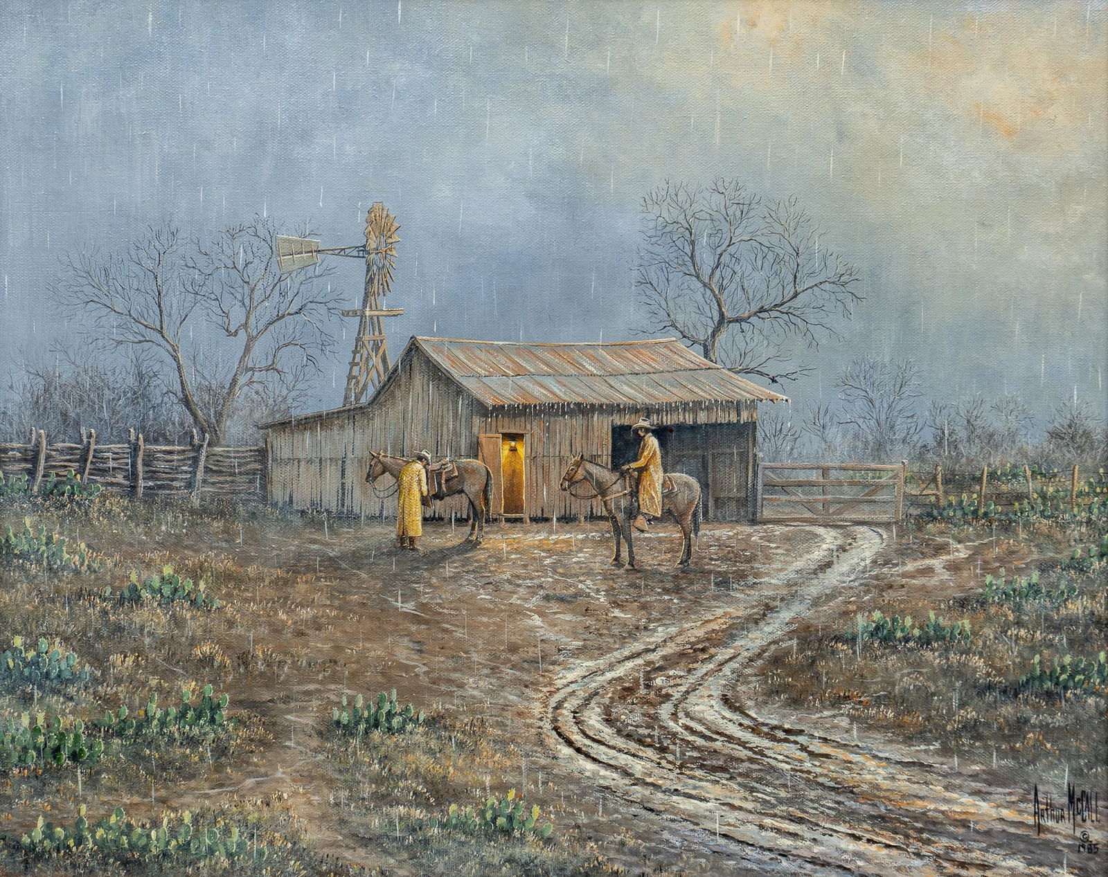 Arthur McCall, Rainy Stables, 1985 (1 of 6)