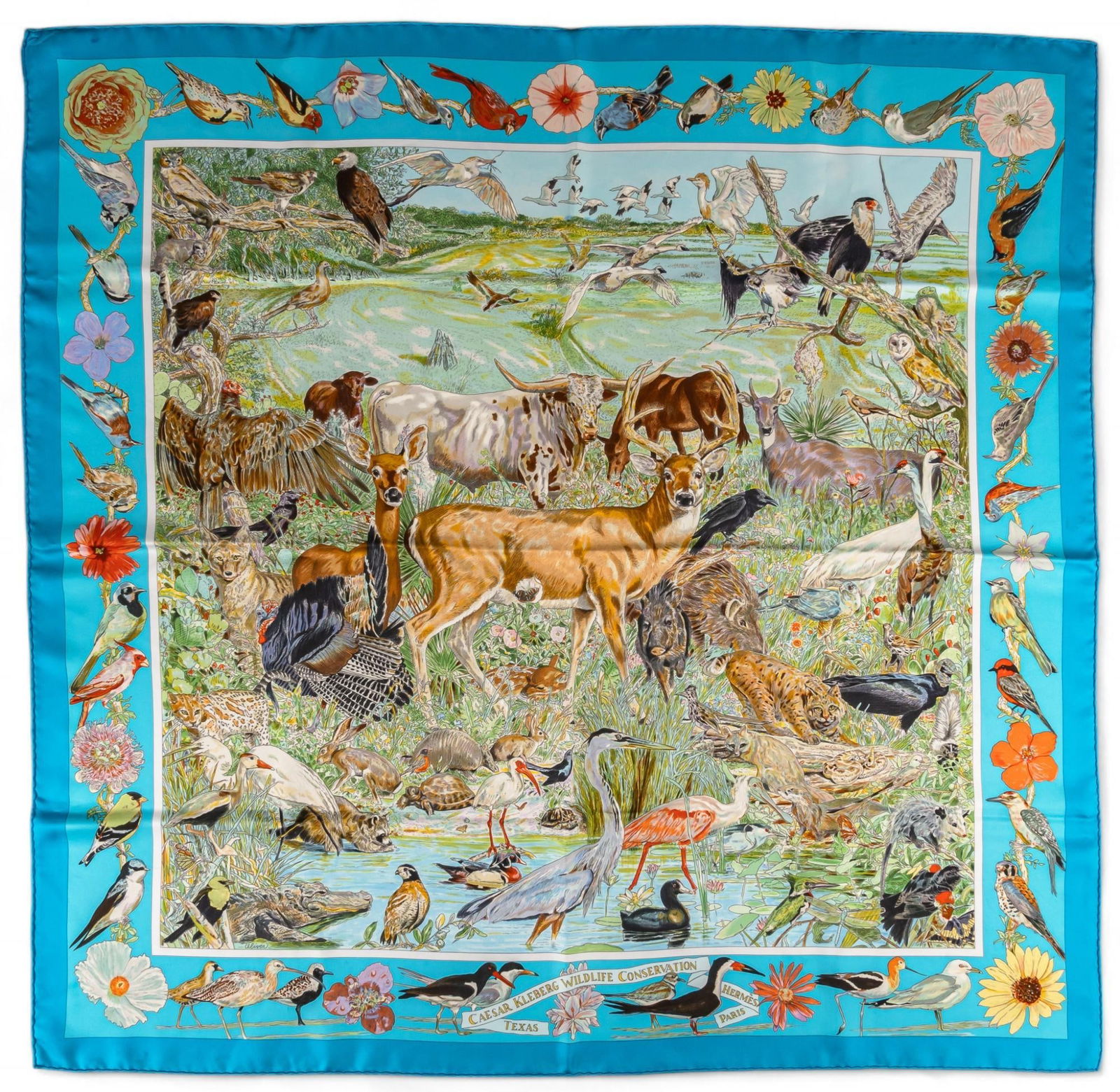 Kermit Oliver / Hermes, Texas Wildlife Silk Scarf (1 of 9)