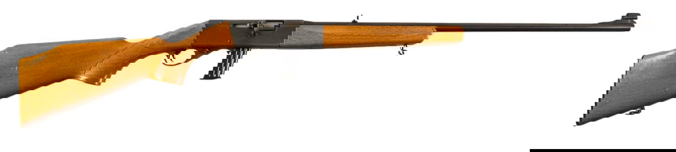 Anschutz Model 525 22 LR Semi Auto Rifle: Serial: 136847 Manufacturer: J.G. Anschutz-West Germany (c. 1984) Model: 525 Caliber: 22 LR Barrel length: 24 in. OAL: 43.25 in. Condition: Good; light handling marks throughout; bore is very