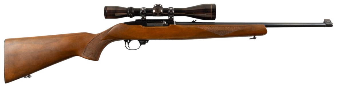 Ruger 10/22 22 LR Semi Auto Carbine W/ Leupold Scope: Serial: 121-23277 Manufacturer: Sturm, Ruger & Co. Model: 10/22 Caliber: 22 LR Barrel length: 18.5 in. OAL: 37 in. Condition: Very Good; wood stock has very slight signs of wear on left