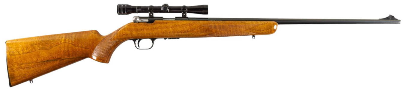 Belgian Browning T-Bolt 22 LR Bolt Action Rifle: Serial: NSN Manufacturer: FN - Belgium / Browning Model: T-Bolt Caliber: 22 LR Barrel length: 24 in. OAL: 41.5 in. Condition: Very Good; stock has very light wear & handling marks; barrel