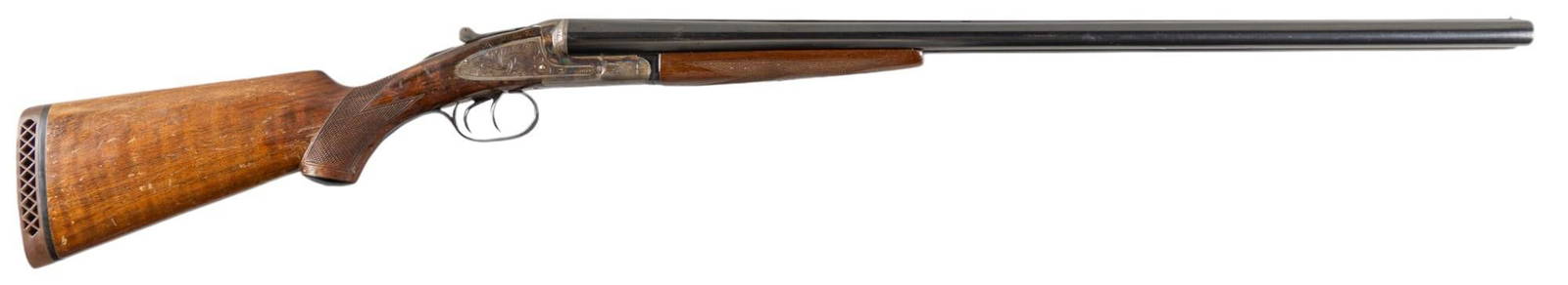 L.C. Smith Ideal Grade 12 Gauge SXS Shotgun: Serial: S4841 Manufacturer: L.C. Smith / Hunter Arms Model: Ideal Grade Caliber: 12 Gauge Barrel length: 28 in. (2.75 in. chamber) OAL: 44.5 in. LOP: 14 in. & 13.25 in. Condition: Good;