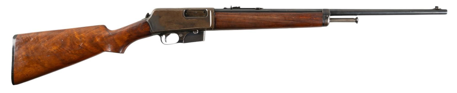 Winchester Model 1905 SL 32 SL Semi Auto Rifle: Serial: 27274 Manufacturer: Winchester Repeating Arms Co. (c. 1912) Model: 1907 SL Caliber: 32 SL Barrel length: 22 in. OAL: 40 in. Condition: Good; wood stock & forend have moderate handling mark
