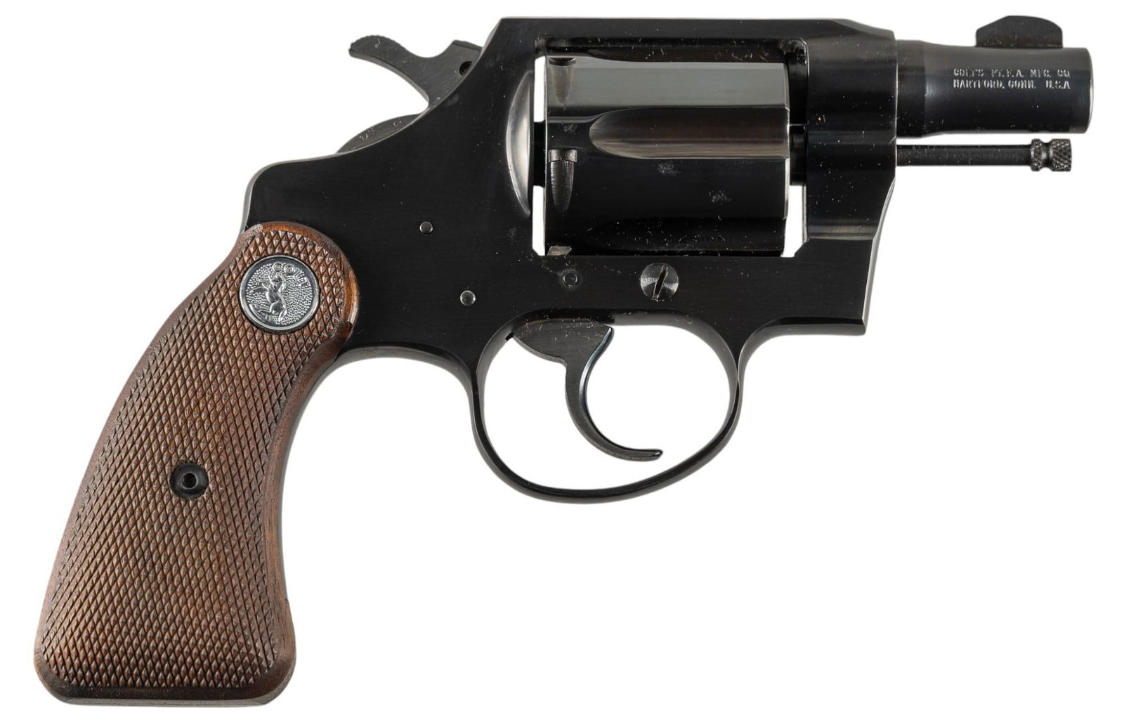 Colt Detective Special 32 Colt New Police Revolver: Serial: 906380 Manufacturer: Colt's PT F.A. MFG. Co. (c. 1964-1966) Model: Detective Special Caliber: 32 Colt New Police Ctg / 32 S&W long Barrel length: 2 in. OAL: 6.75 in. Condition: Good;