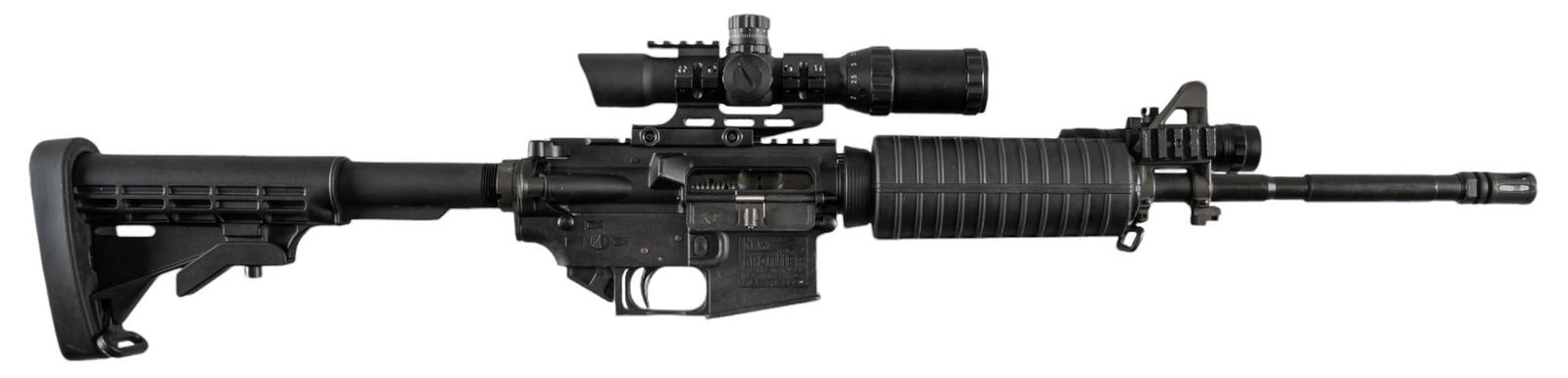 New Frontier LW-15 223 Wylde Semi Auto Rifle: Serial: NLV47234 Manufacturer: New Frontier Armory Model: LW-15 Caliber: 223 Wylde Barrel length: 17.5 in. w/ flash hider (1:9 twist ratio) OAL: 33-37.25 in. Condition: Good; synthetic stock & low