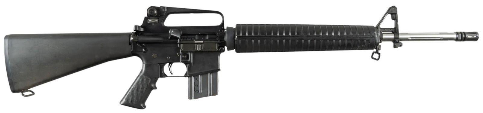 Colt Match Target HBAR 223 Wylde Semi Auto Rifle: Serial: CMH014114 Manufacturer: Colt's Mfg. Co. Inc. Model: Match Target HBAR Caliber: 223 Wylde Barrel length: 21.5 in w/ flash hider OAL: 39.5 in. Condition: Good; moderate handling marks throug