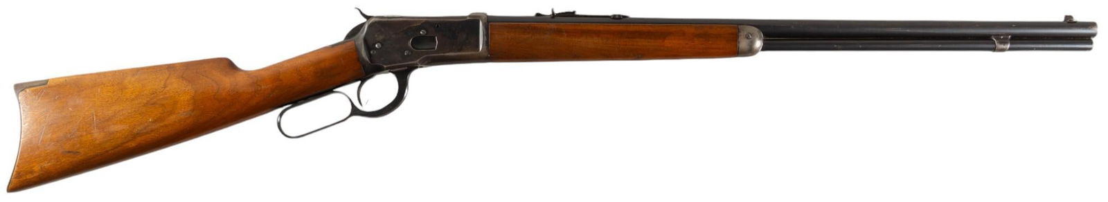 Winchester Model 1892 32 WCF Lever Action Rifle: Serial: 792097 Manufacturer: The Winchester Repeating Arms Co. (c. 1915) Model: 1892 Caliber: 32 WCF Barrel length: 24 in. OAL: 42 in. Condition: Good; stock & forend have light wear & handlin