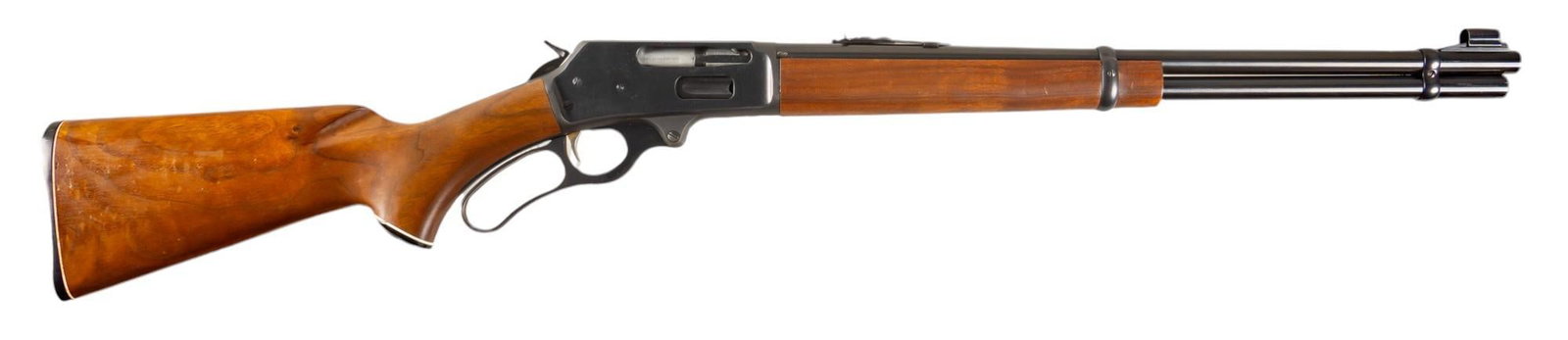 Marlin 336 RC 30-30 Lever Action Rifle: Serial: S12459 Manufacturer: The Marlin Firearms Co. Model: 336 RC Caliber: 30-30 Barrel length: 20 in. OAL: 38.5 in. Condition: Good; stock & forend have very light wear & handling marks; bar
