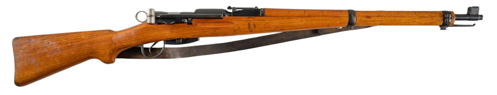Pre-War Swiss K31 7.5x55 Swiss Straight Pull Rifle: Serial: 563682 Manufacturer: W+F Bern-Switzerland / CAI (c. 1937) Model: K31 Caliber: 7.5x55 Swiss Barrel length: 25.5 in. OAL: 44.25 in. Condition: Good; wood stock & forend have moderate wea