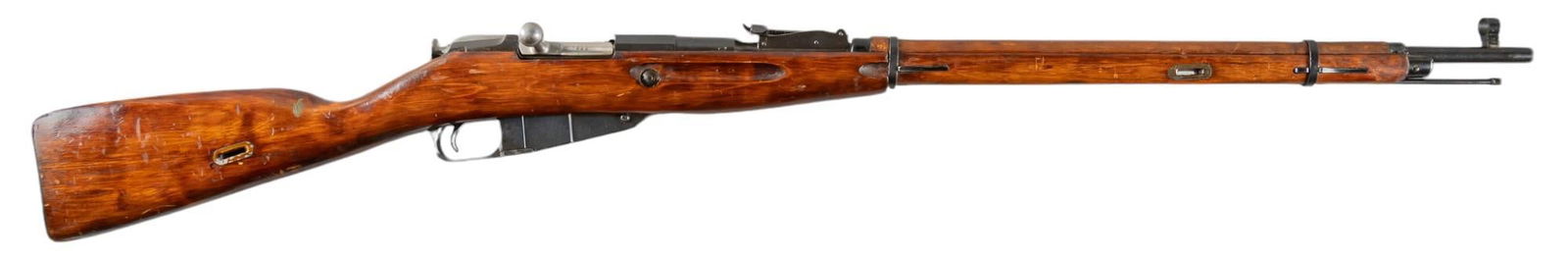Pre-WWII Tula Mosin-Nagant M91/30 7.62x54R Rifle: Serial: RMN0101110 Manufacturer: Tula Arsenal-Russia (c. 1932) / PW Arms Model: M91/30 Caliber: 7.62x54R Barrel length: 28.5 in. OAL: 48.5 in. Condition: Very Good; wood stock has light handling marks