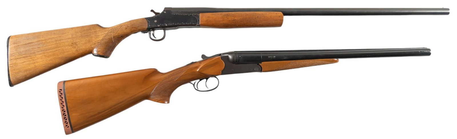 Tristar Model 311R SXS & FIE Single Shot Shotgun: Serial: (1) 82746; (2) 323483 Manufacturer: (1) Mint-Uzumlli, Turkey / Tristar Sporting Arms; (2) Brazil / FIE Corp. Model: (1) 311R Coach Gun; (2) Single Shot Caliber: (1) 12 Gauge (cyl. bore); (2) 2