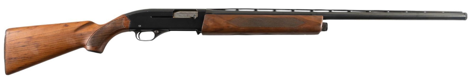 Winchester Model 1400 MK II 12 Gauge Semi Auto Shotgun: Serial: N819707 Manufacturer: Winchester Model: 1400 MK II Caliber: 12 Gauge (screw-in mod choke) Barrel length: 28 in. OAL: 49.25 in. Condition: Fair; wood stock has light handling marks; barrel &