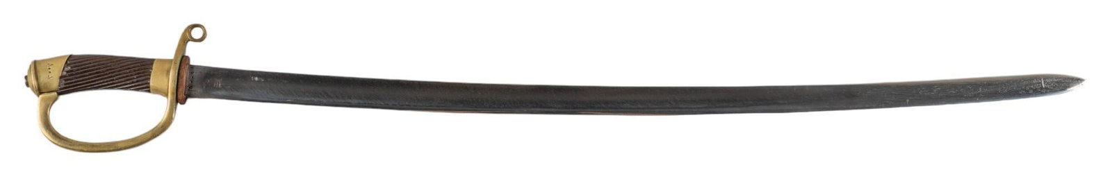 Persian M1909 Cossack Brigade Saber W/ Scabbard: Manufacturer: Unknown-Turkey Model: M1909 Persian Cossack Brigade Saber Marked: "3007" (in Farsi) on right Ricasso & pommel; "40" (in Farsi) on scabbard Blade Length: 31.25 in. OAL